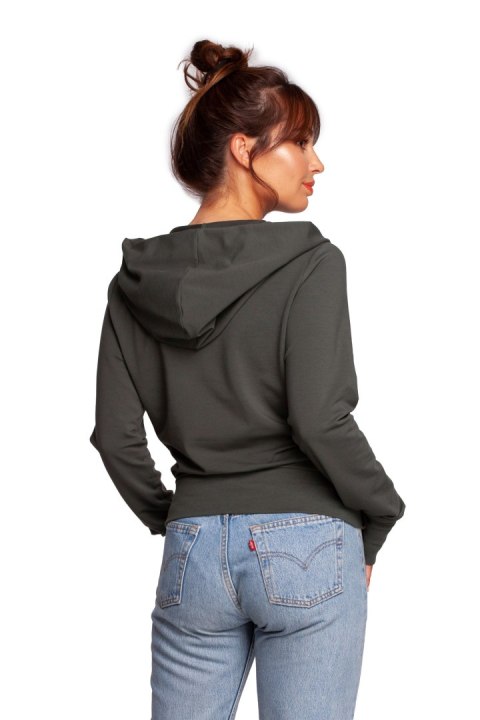 Bluza Damska Model B246 Militare Green - BeWear BeWear Bluza Damska Model B246 Militare Green - BeWear BeWear