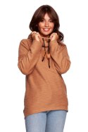 Bluza Damska Model B249 Cynamon - BeWear BeWear Bluza Damska Model B249 Cynamon - BeWear BeWear