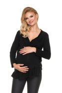 Bluzka Ciążowa Model 0185 Black - PeeKaBoo PeeKaBoo
