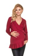 Bluzka Ciążowa Model 0185 Bordo - PeeKaBoo PeeKaBoo Bluzka Ciążowa Model 0185 Bordo - PeeKaBoo PeeKaBoo