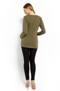 Bluzka Ciążowa Model 1626C Khaki - PeeKaBoo PeeKaBoo Bluzka Ciążowa Model 1626C Khaki - PeeKaBoo PeeKaBoo