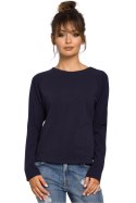 Bluzka Model B047 Navy - BeWear BeWear Bluzka Model B047 Navy - BeWear BeWear