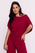 Bluzka Model B287 Bordo - BeWear BeWear Bluzka Model B287 Bordo - BeWear BeWear
