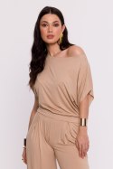 Bluzka Model B287 Cappuccino - BeWear BeWear Bluzka Model B287 Cappuccino - BeWear BeWear
