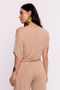 Bluzka Model B287 Cappuccino - BeWear BeWear Bluzka Model B287 Cappuccino - BeWear BeWear