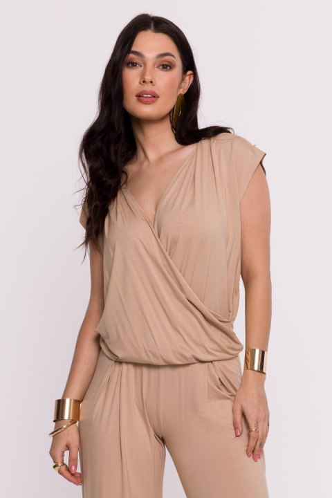Bluzka Model B288 Beige - BeWear BeWear Bluzka Model B288 Beige - BeWear BeWear