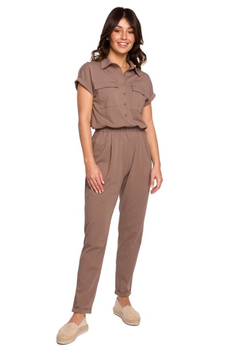 Kombinezon Model B223 Cacao - BeWear BeWear Kombinezon Model B223 Cacao - BeWear BeWear