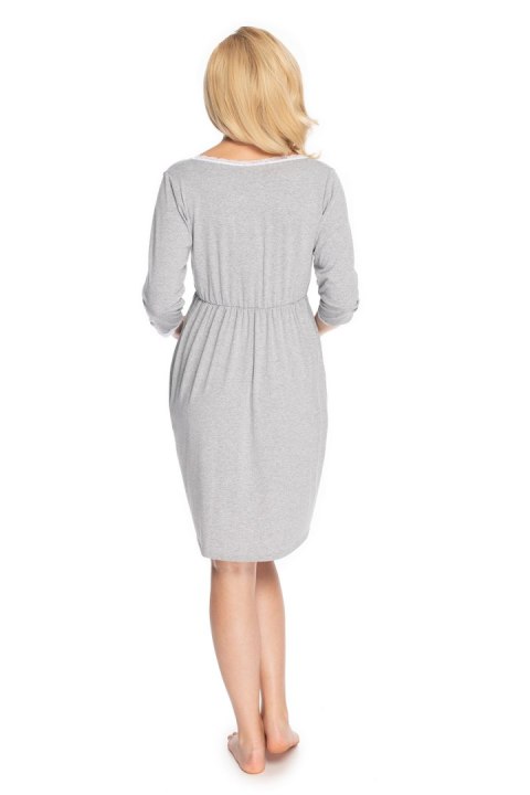 Koszulka nocna Koszula Nocna Ciążowa Model 0178 Grey - PeeKaBoo PeeKaBoo Koszulka nocna Koszula Nocna Ciążowa Model 0178 Grey - PeeKaBoo PeeKaBoo