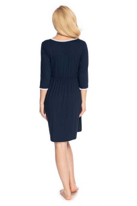 Koszulka nocna Koszula Nocna Ciążowa Model 0178 Navy - PeeKaBoo PeeKaBoo Koszulka nocna Koszula Nocna Ciążowa Model 0178 Navy - PeeKaBoo PeeKaBoo