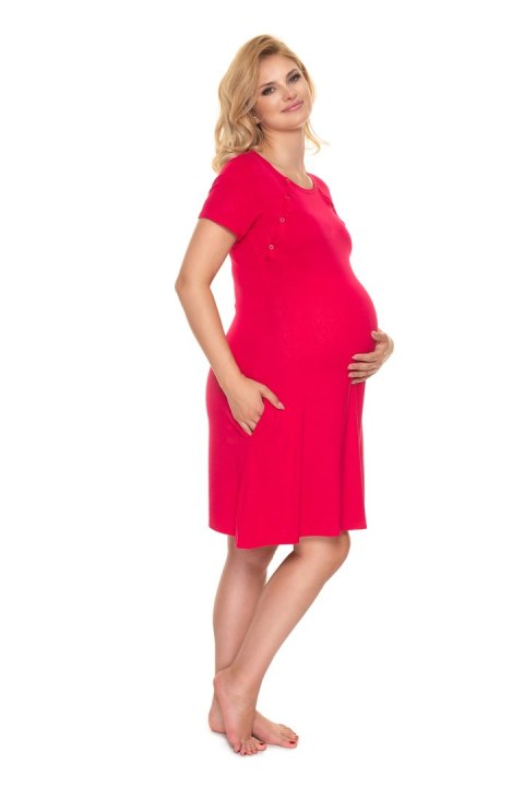 Koszulka nocna Koszula Nocna Ciążowa Model 0192 Amarant - PeeKaBoo PeeKaBoo Koszulka nocna Koszula Nocna Ciążowa Model 0192 Amarant - PeeKaBoo PeeKaBoo
