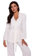 Marynarka Model B253 Śmietana - BeWear BeWear Marynarka Model B253 Śmietana - BeWear BeWear