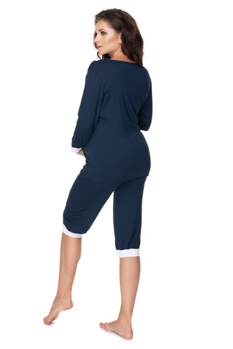 Piżama Damska Model 0153 Navy - PeeKaBoo PeeKaBoo Piżama Damska Model 0153 Navy - PeeKaBoo PeeKaBoo