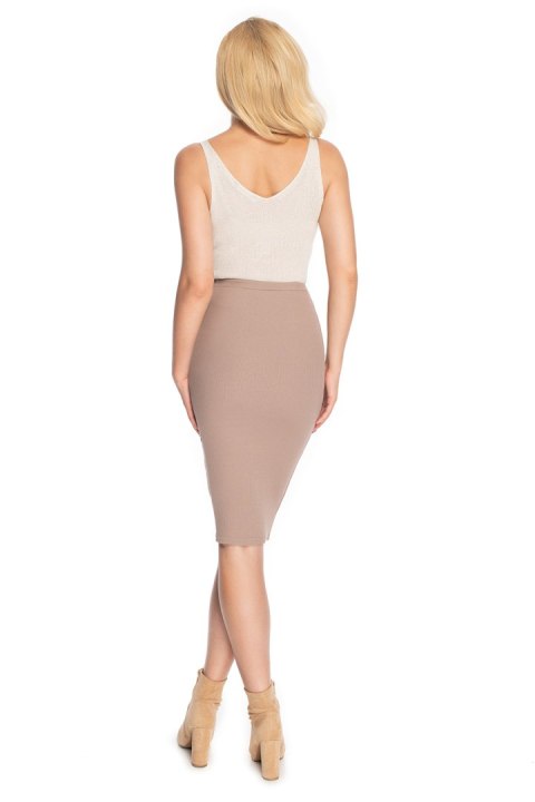 Spódnica Model 1701 Cappuccino - PeeKaBoo PeeKaBoo Spódnica Model 1701 Cappuccino - PeeKaBoo PeeKaBoo