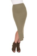 Spódnica Model 1715 Khaki - PeeKaBoo PeeKaBoo Spódnica Model 1715 Khaki - PeeKaBoo PeeKaBoo