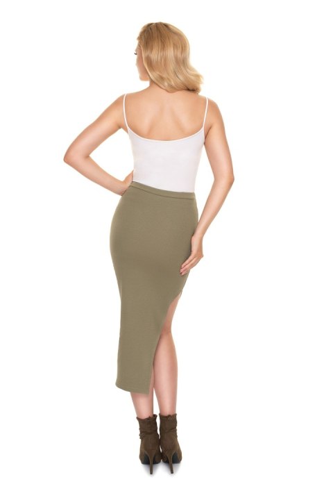 Spódnica Model 1715 Khaki - PeeKaBoo PeeKaBoo Spódnica Model 1715 Khaki - PeeKaBoo PeeKaBoo
