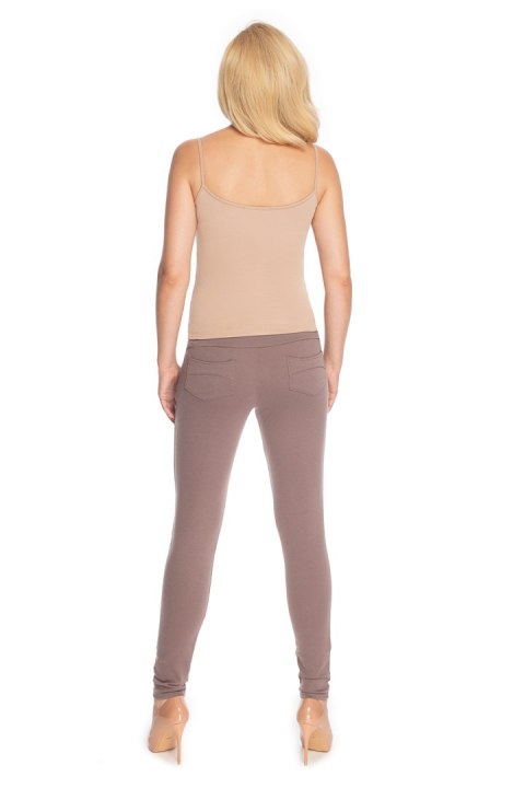Spodnie Ciążowe Model 0174 Cappuccino - PeeKaBoo PeeKaBoo Spodnie Ciążowe Model 0174 Cappuccino - PeeKaBoo PeeKaBoo