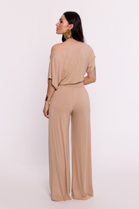 Spodnie Damskie Model B289 Cappuccino - BeWear BeWear Spodnie Damskie Model B289 Cappuccino - BeWear BeWear