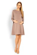 Sukienka Ciążowa Model 1359C Cappuccino - PeeKaBoo PeeKaBoo Sukienka Ciążowa Model 1359C Cappuccino - PeeKaBoo PeeKaBoo