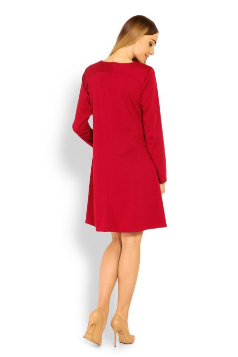 Sukienka Ciążowa Model 1359C Red - PeeKaBoo PeeKaBoo Sukienka Ciążowa Model 1359C Red - PeeKaBoo PeeKaBoo