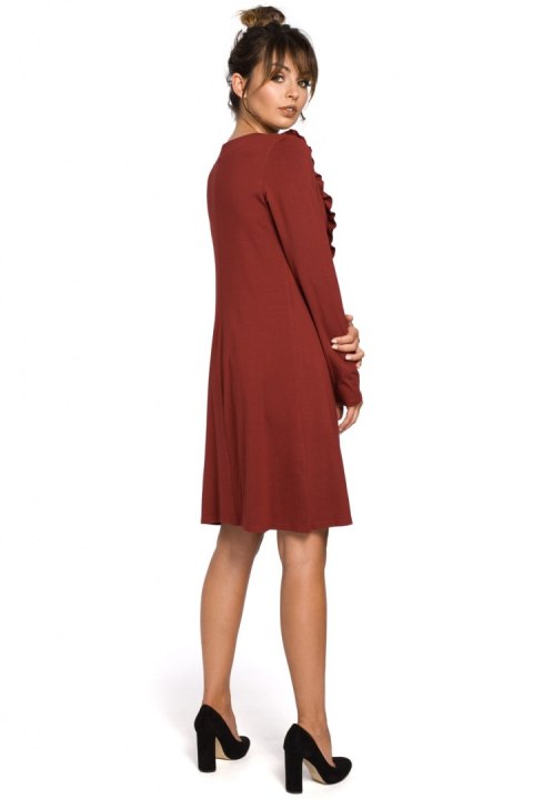 Sukienka Model B053 Bordo - BeWear BeWear Sukienka Model B053 Bordo - BeWear BeWear