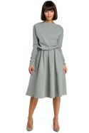 Sukienka Model B087 Grey - BeWear BeWear Sukienka Model B087 Grey - BeWear BeWear