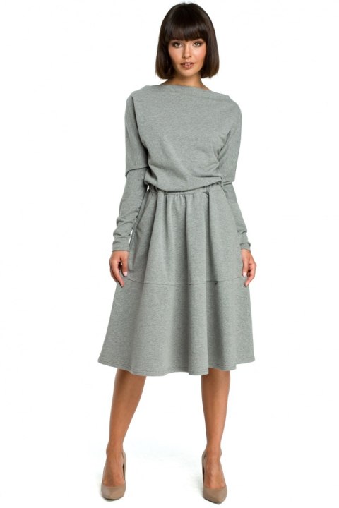 Sukienka Model B087 Grey - BeWear BeWear Sukienka Model B087 Grey - BeWear BeWear