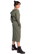 Sukienka Model B128 Khaki - BeWear BeWear Sukienka Model B128 Khaki - BeWear BeWear