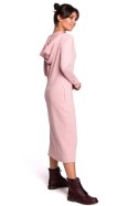 Sukienka Model B128 Powder Pink - BeWear BeWear Sukienka Model B128 Powder Pink - BeWear BeWear