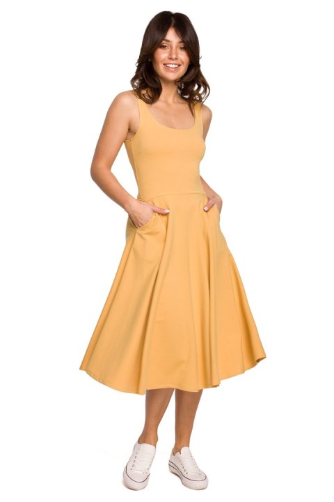 Sukienka Model B218 Honey - BeWear BeWear Sukienka Model B218 Honey - BeWear BeWear