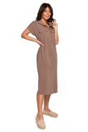 Sukienka Model B222 Cacao - BeWear BeWear Sukienka Model B222 Cacao - BeWear BeWear