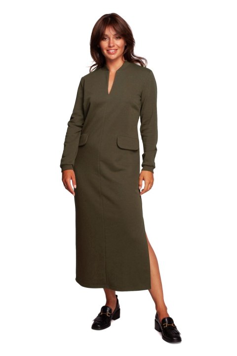 Sukienka Model B242 Olive - BeWear BeWear Sukienka Model B242 Olive - BeWear BeWear
