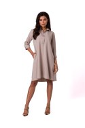 Sukienka Model B257 Beige - BeWear BeWear Sukienka Model B257 Beige - BeWear BeWear