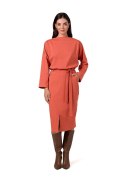 Sukienka Model B269 Cegła - BeWear BeWear Sukienka Model B269 Cegła - BeWear BeWear