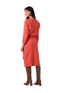 Sukienka Model B269 Cegła - BeWear BeWear Sukienka Model B269 Cegła - BeWear BeWear