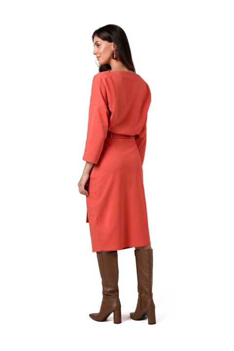 Sukienka Model B269 Cegła - BeWear BeWear Sukienka Model B269 Cegła - BeWear BeWear
