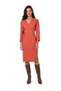 Sukienka Model B271 Cegła - BeWear BeWear Sukienka Model B271 Cegła - BeWear BeWear
