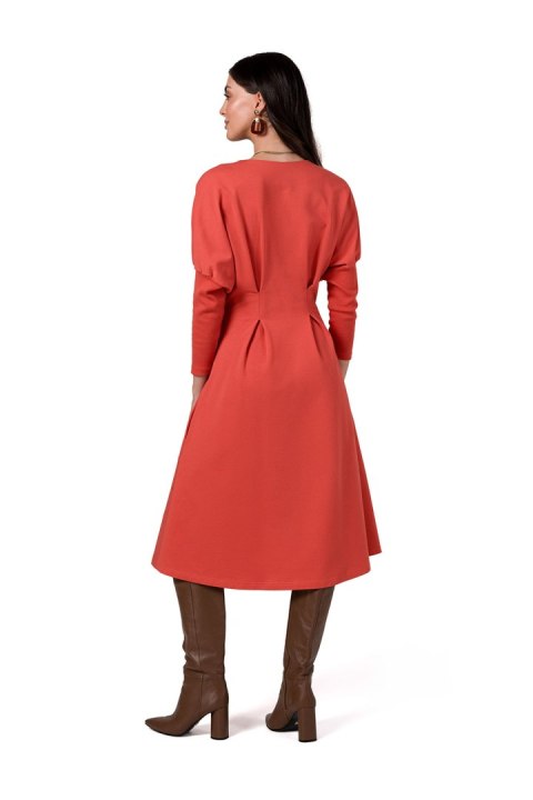 Sukienka Model B273 Cegła - BeWear BeWear Sukienka Model B273 Cegła - BeWear BeWear