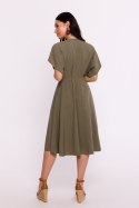 Sukienka Model B278 Oliwka - BeWear BeWear Sukienka Model B278 Oliwka - BeWear BeWear