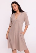 Sukienka Model B280 Beige - BeWear BeWear Sukienka Model B280 Beige - BeWear BeWear