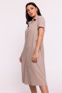 Sukienka Model B282 Beige - BeWear BeWear Sukienka Model B282 Beige - BeWear BeWear