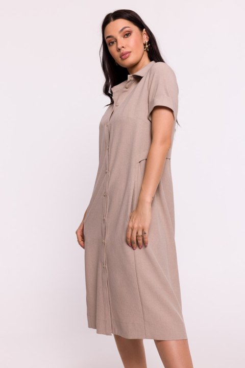 Sukienka Model B282 Beige - BeWear BeWear Sukienka Model B282 Beige - BeWear BeWear