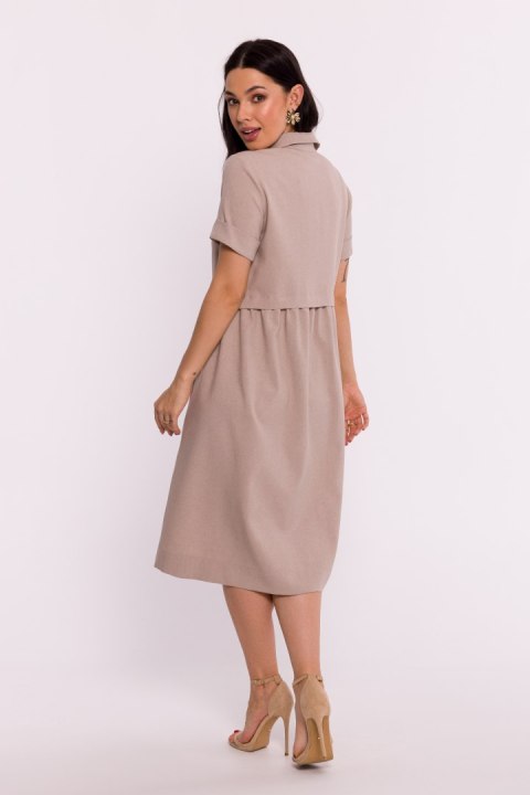 Sukienka Model B282 Beige - BeWear BeWear Sukienka Model B282 Beige - BeWear BeWear