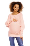 Sweter CIążowy Model 70003C Łosoś - PeeKaBoo PeeKaBoo Sweter CIążowy Model 70003C Łosoś - PeeKaBoo PeeKaBoo