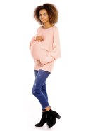 Sweter CIążowy Model 70003C Łosoś - PeeKaBoo PeeKaBoo Sweter CIążowy Model 70003C Łosoś - PeeKaBoo PeeKaBoo
