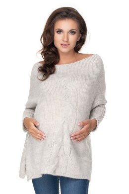 Sweter Ciążowy Model 30075 Light Grey - PeeKaBoo PeeKaBoo