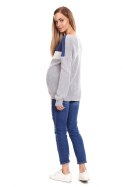 Sweter Ciążowy Model 40023 Jeans - PeeKaBoo PeeKaBoo Sweter Ciążowy Model 40023 Jeans - PeeKaBoo PeeKaBoo