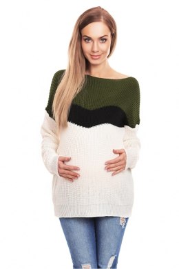 Sweter Ciążowy Model 40023 Khaki - PeeKaBoo Hurtownia odzieży on-line, moda damska, bielizna i obuwie dla kobiet - Matterhorn.pl PeeKaBoo