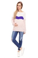 Sweter Ciążowy Model 40023 Powder Pink - PeeKaBoo PeeKaBoo Sweter Ciążowy Model 40023 Powder Pink - PeeKaBoo PeeKaBoo