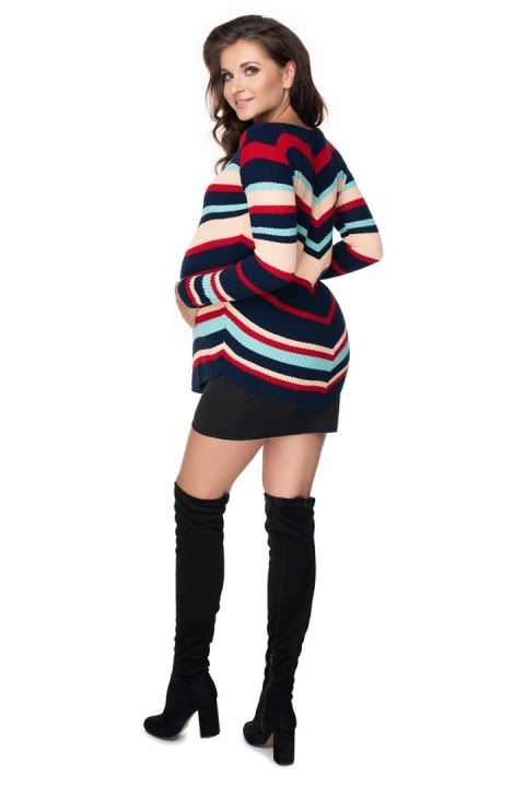 Sweter Ciążowy Model 40032 Navy - PeeKaBoo PeeKaBoo Sweter Ciążowy Model 40032 Navy - PeeKaBoo PeeKaBoo