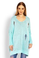 Sweter Damski Model 30055 Mint - PeeKaBoo PeeKaBoo Sweter Damski Model 30055 Mint - PeeKaBoo PeeKaBoo